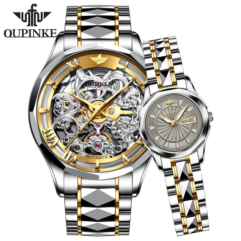 Couple Brand Luxury Automatic Watches - 200362143 two tone gray / United States Find Epic Store