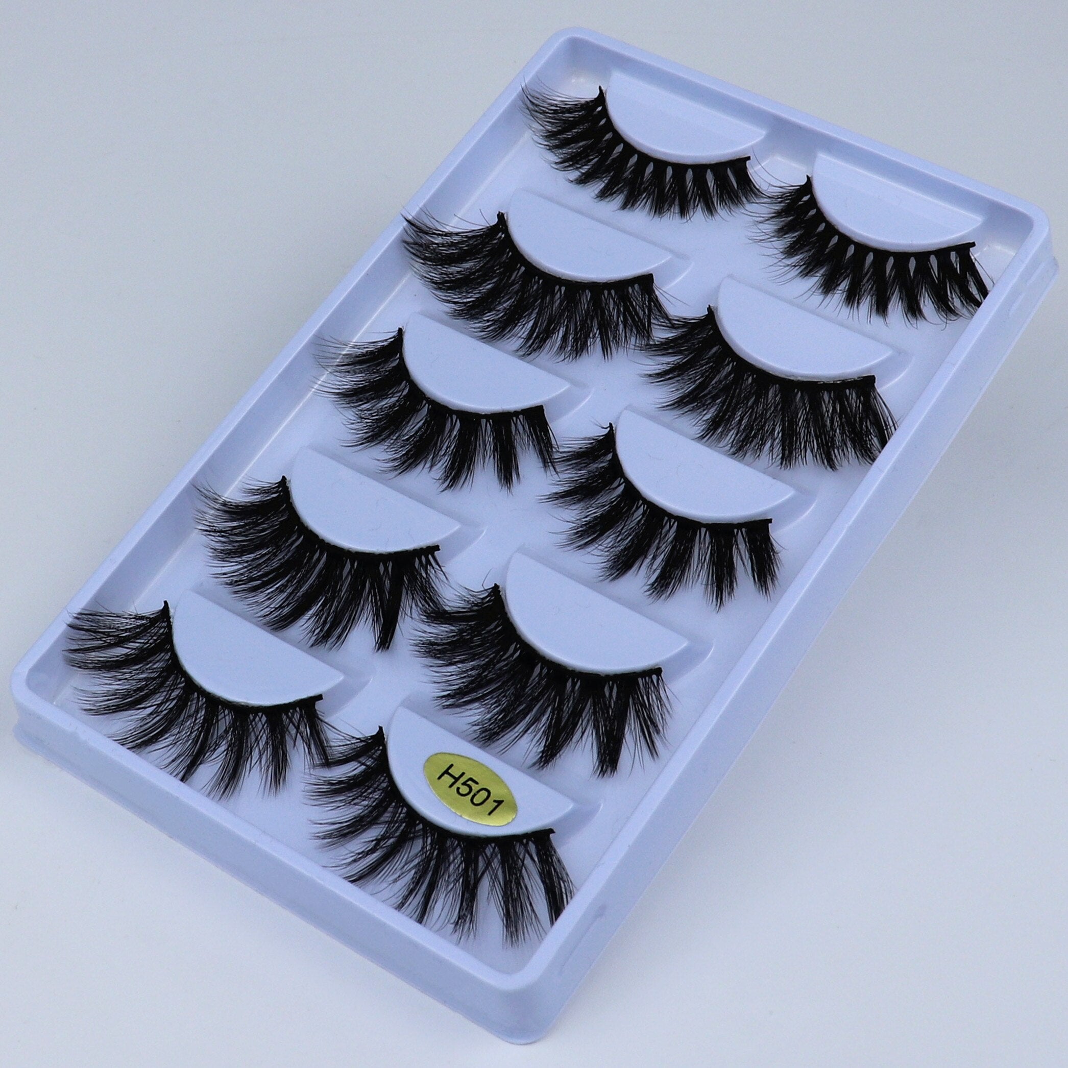 High quality 3D lashes 5 pairs 20mm artificial mink eyelashes, dramatic curly hair false eyelash extension cosmetics - 200001197 H501 / United States Find Epic Store