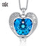 Women Silver Color Necklace Embellished with Crystals - 200000162 Blue / United States / 40cm Find Epic Store