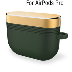 For Airpods pro Cover Luxury metal air pods For Apple Airpods Pro 3Case Luxury aipods earphone Accessories Protector Accessories - 200001619 United States / pro-green gold Find Epic Store