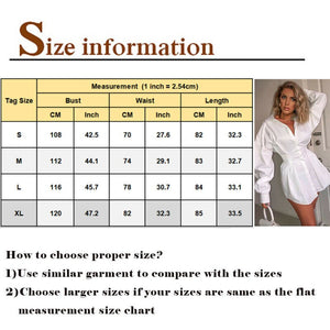Elegant Long Sleeve Deep V Shirt Dress - 200000347 Find Epic Store