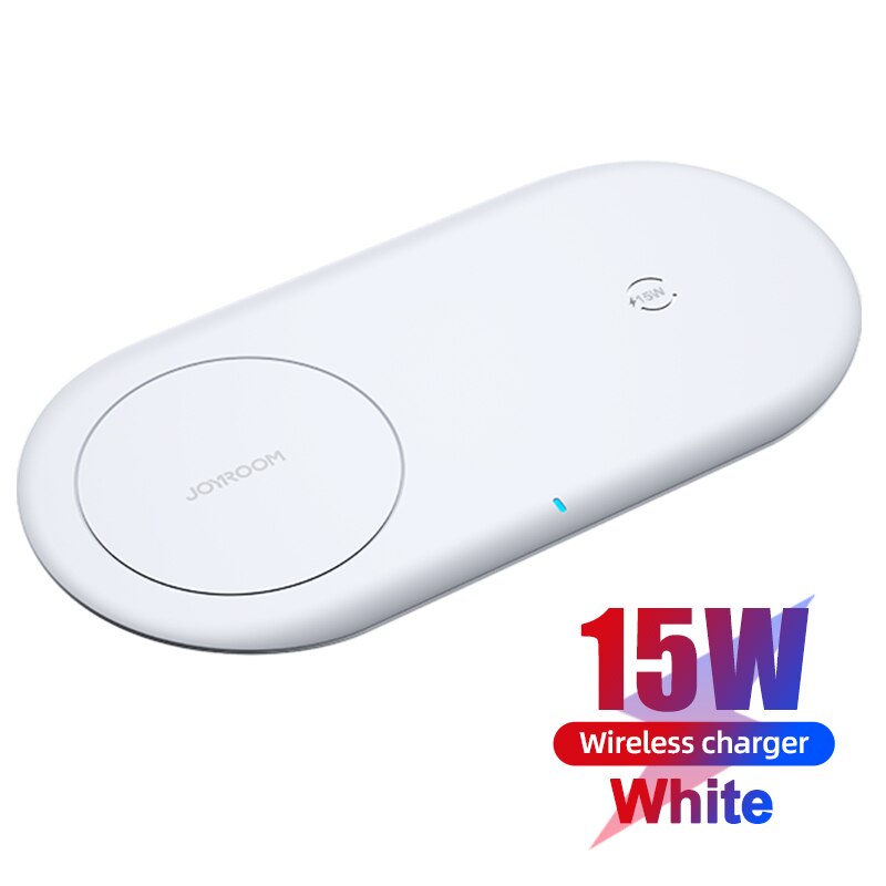 15W Qi Wireless Charger For iPhone 12 Pro Max Quick Wireless Fast Charging Pad Phone Charger for Samsung Note 20 Ultra Airpods - 201201509 2 in 1 white / United States Find Epic Store