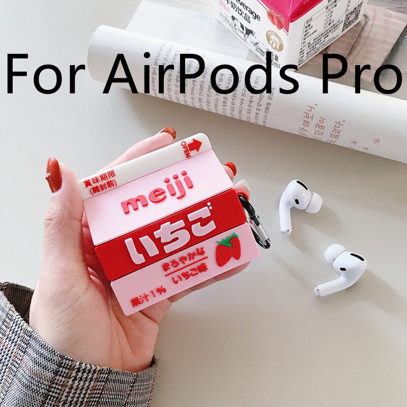 For red AirPods Pro 2 1 Case Strawberry Cow Earphone Protector Cute Strawberry Silicone Cows Cover Anime for AirPods 2 1 Cases - 200001619 United States / For airpods pro 2 Find Epic Store