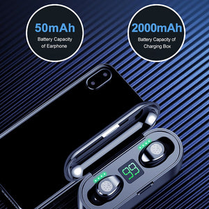 Wireless Bluetooth 5.0 TWS Earphone with Digital Led Power Display Mpow In-Ear Stereo Earbuds with CVC8.0 & 2000mAh Power Bank - 63705 Find Epic Store