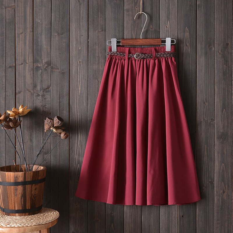 Elegant Chiffon Belt A-Line Skirt - 349 BS0233-1 / One Size / United States Find Epic Store