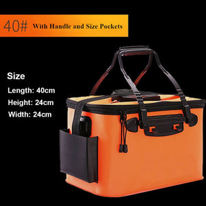 ZK30 Portable EVA Fishing Bag Collapsible Fishing Bucket Live Fish Box Camping Water Container Pan Basin Tackle Storage Bag - 100005879 40 Orange / United States Find Epic Store