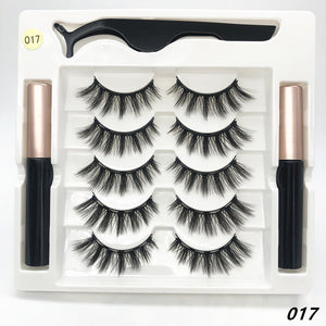 5 Pairs of Magnetic Eyelashes, Natural Magnets, 2 Magnetic Eyeliner + Tweezers, Natural False Eyelashes - 200001197 017 / United States Find Epic Store