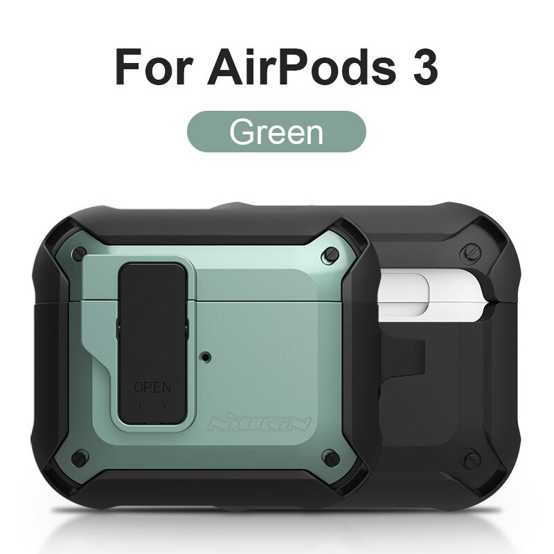 For Airpods Pro Case Wireless Charging Nillkin For AirPods Case TPU PC Cover For AirPods 3 Wireless Earphone With Keychain - 0 United States / Green For 3 Find Epic Store