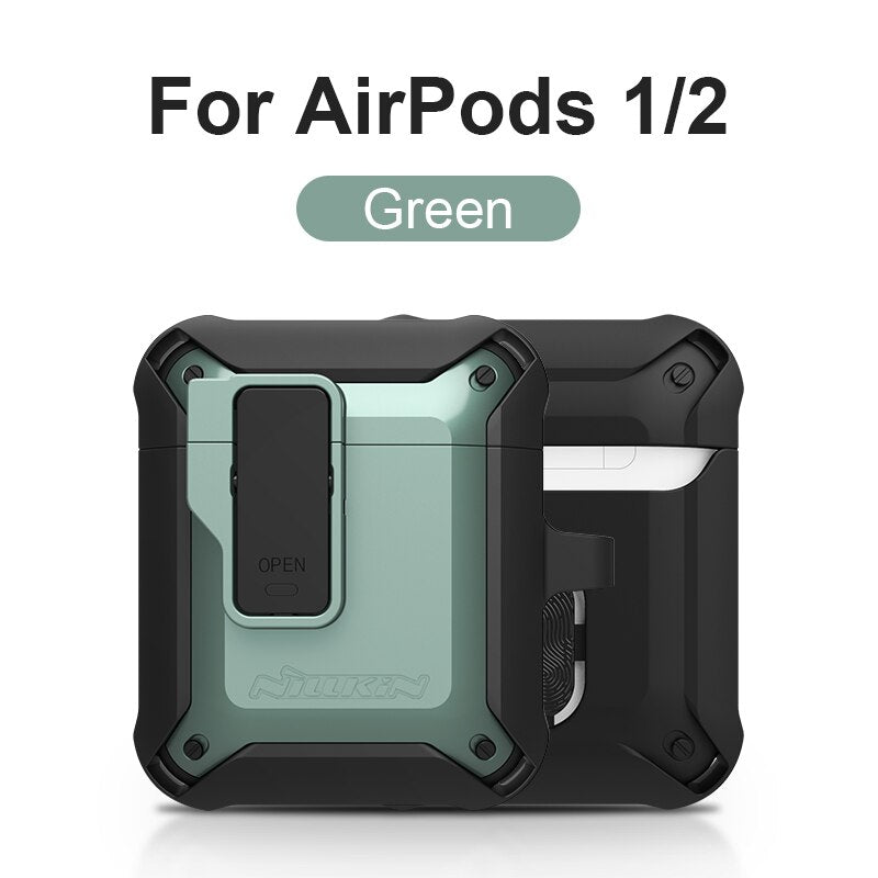 For Airpods Pro Case Wireless Charging Nillkin For AirPods Case TPU PC Cover For AirPods 3 Wireless Earphone With Keychain - 0 United States / Green For 1 2 Find Epic Store