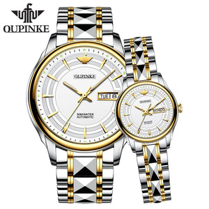 Couple Luxury Automatic Steel Waterproof Watches - 200362143 White / United States Find Epic Store