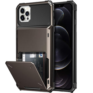 Black Card Slots Wallet Case For iPhone 11 12 Pro Max Mini 7 8 Plus X XS Max XR SE 2020 Cover Slide Armor Wallet Card Slots Holder - 380230 Find Epic Store