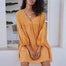 Casual Loose Quarter Sleeve V-Neck Sun Dress - Find Epic Store