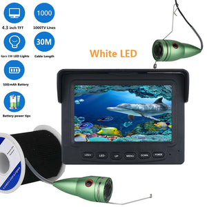 4.3 Inch 1200TVL Underwater Fish Finder Fishing Camera 12pcs White LEDs Camera Light Off Function Fishfinder IP68 - 0 United States / F008G-30M-W Find Epic Store