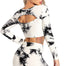 Print Women's Long Sleeve Yoga Top - 200000649 Find Epic Store