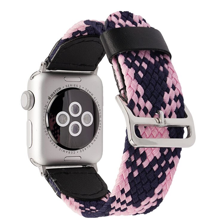 Nylon Braided for Apple Watch Band 38mm 40mm 44mm 42mm Fabric Nylon Belt Bracelet for IWatch Series 6 3 4 5 Se Strap - 200000127 United States / Black Pink / For 38mm and 40mm Find Epic Store