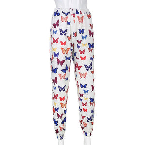 Women Butterfly Printed Loose Pants - 200000366 Find Epic Store