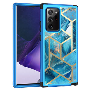 For Samsung Galaxy Note 20 Ultra 5G Note 10 Case, Cute Marble Airbag Series Dual Layer Rugged Bumper Heavy Duty Protective Cover - 380230 for Note 20 / Blue / United States Find Epic Store