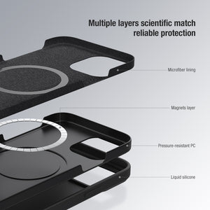 Lens Protection for iPhone 12/12 Pro/12 Pro Max Case Silky Magnetic Silicone PC Phone Back Cover - 380230 Find Epic Store