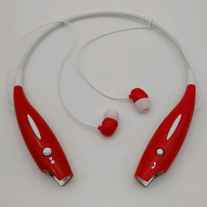 Wireless Neckband Earphones with Microphone Bluetooth 4.0 In-Ear Earphones Earbud - 63705 Red Find Epic Store