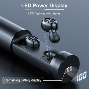 Portable Wireless Bluetooth Earbuds with LED Display Charging Box Waterproof Bluetooth 5.0 Noise Reduction Earphones for iPhone - 63705 Find Epic Store