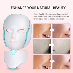 New Fashion 7 Colors Led Facial Mask Led Korean Photon Therapy Face Mask Machine Light Therapy Acne Mask Neck Beauty Led Mask - 200190144 Find Epic Store