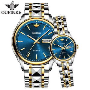 Couple Luxury Automatic Steel Waterproof Watches - 200362143 Blue / United States Find Epic Store