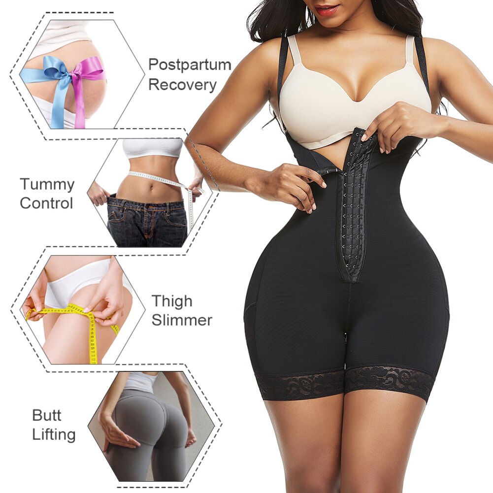 Women Body Shaper Waist Trainer Pulling Corset Slimming Sheath Belly Butt Lifter Corrective Underwear Bodysuits Shapewear - 31205 Find Epic Store