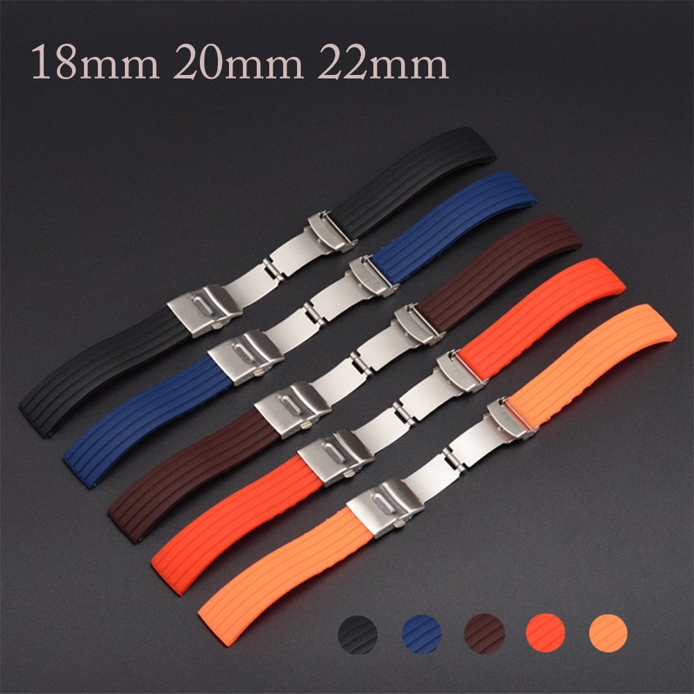 Silicone Watch Band 18mm 20mm 22mm for Samsung Galaxy Watch Active 2 Active 3 Gear S2 Watchband Bracelet Strap for Huami Amazfit - 200000127 Find Epic Store