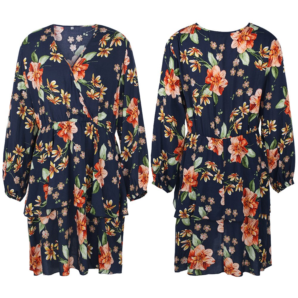 4XL Floral Ruffle Dress - 200000347 Find Epic Store