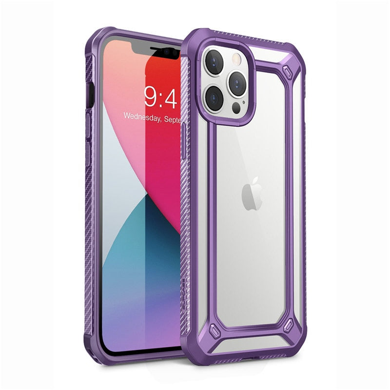 For iPhone 12 Pro Max Case 6.7 inch (2020) UB EXO Series Premium Hybrid Protective Clear PC + TPU Bumper Case Back Cover - 380230 PC + TPU / Purple / United States Find Epic Store