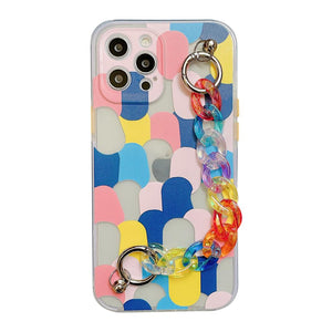 Graffiti Bracelet Phone Cases for iPhone 12 11 Pro Max 12 Mini X XR XS Max 7 8 Plus SE 2020 Colorful Chain Soft Back Cover - 380230 For iPhone 7 / 4 / United States Find Epic Store