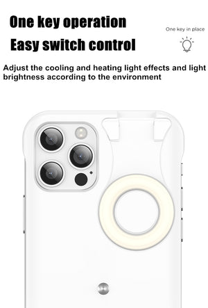 LED Flash Phone Case For iPhone 12 Pro Max Mini Fill Cell Case Light Fill Light Selfie Beauty Ring Flash Phone Case For 12ProMax - 380230 Find Epic Store