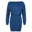Off Shoulder Long Sleeve Dress - Blue / S / United States Find Epic Store