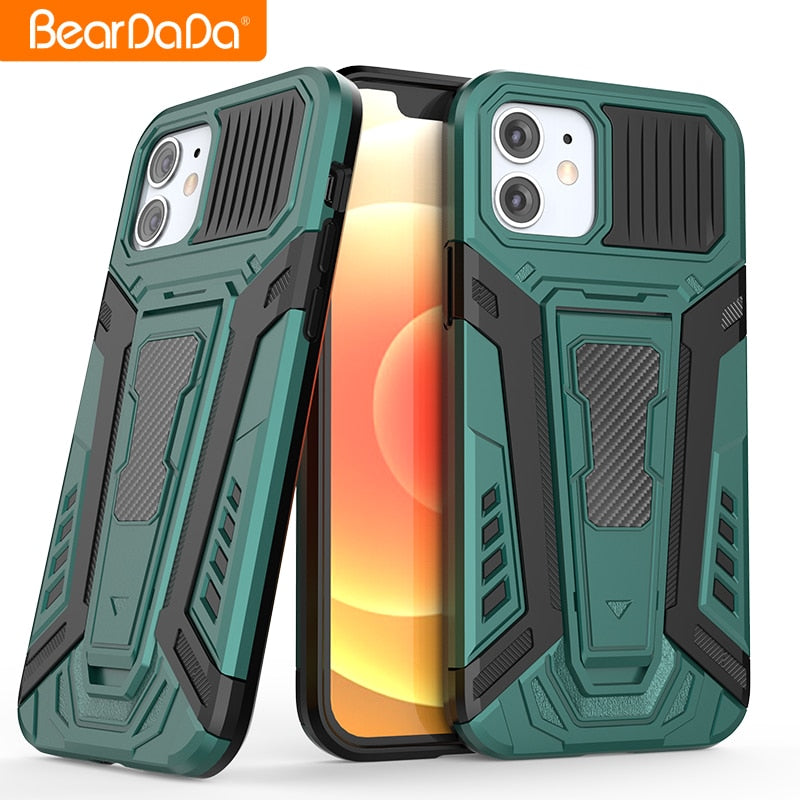 Shockproof Armor Ring Holder Phone Case For iPhone 11 12 Pro Max 7 8 Plus X XS Max XR Lens Protection Ring Stand Phone BackCover - 380230 for iPhone 7 / Green / United States Find Epic Store