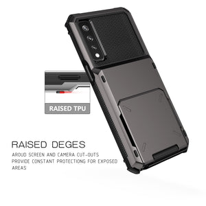 Business Armor Slide Wallet Card Slots Holder Cover for LG Stylo 7 4G 5G Case Phone Cases Armor Slide Card Case For LG Stylo 7 - 380230 Find Epic Store