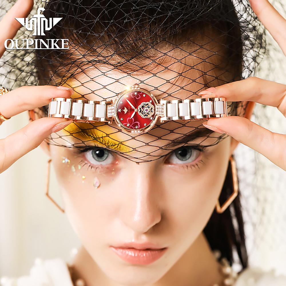 OUPINKE Fashion Diamond Ceramic Sapphire Watch - 200363143 Find Epic Store