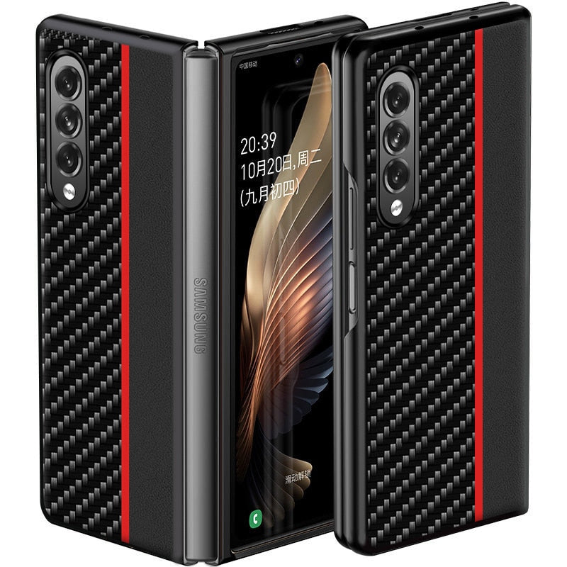 Case For Samsung Galaxy Z Fold 3 5G And Z Fold 2 Carbon fiber leather Cover For Samsung Galaxy Z Fold3 Cover Full Protector Capa - 380230 Find Epic Store