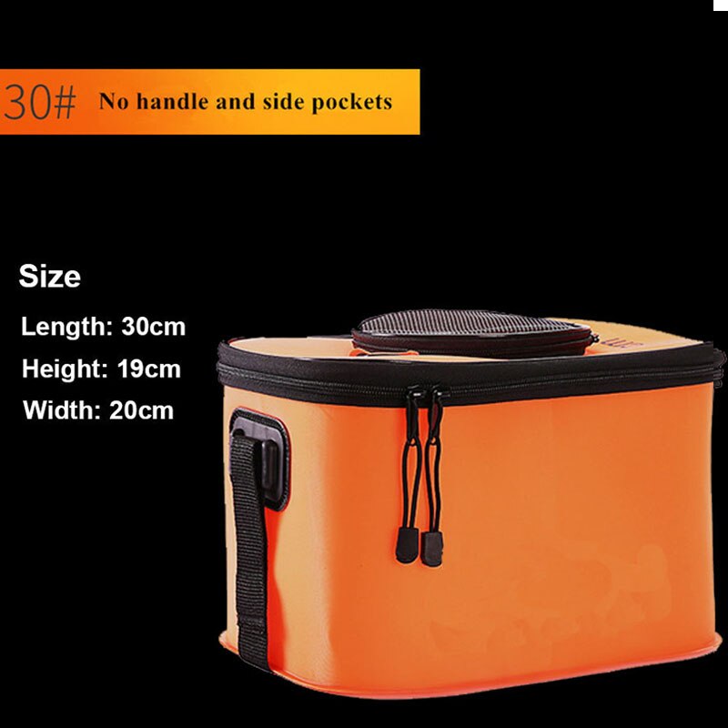 ZK30 Portable EVA Fishing Bag Collapsible Fishing Bucket Live Fish Box Camping Water Container Pan Basin Tackle Storage Bag - 100005879 30 Orange No Handle / United States Find Epic Store
