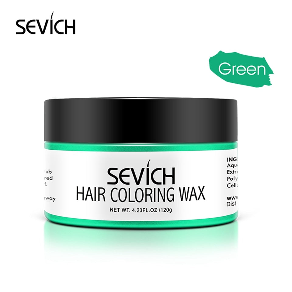 Sevich 9 Colors Hair Wax For DIY Disposable Hair Dye Grey/Brown Hair Color Wax Hair Styling Strong Hold Matte Hair Clay - 200001173 United States / Green-120g Find Epic Store