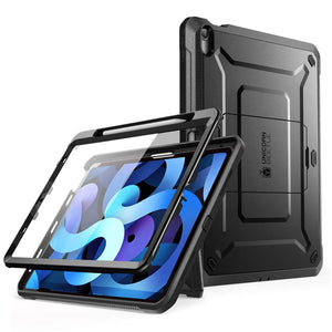 For iPad Air 4 Case 10.9" (2020 Release) UB PRO Full-body Rugged Cover Case WITH Built-in Screen Protector & Kickstand - 200001091 Black / United States Find Epic Store