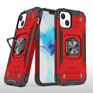 Design for iPhone 13 & iPhone 13 Pro Max Case, Military Grade Protective Phone Case Cover with Enhanced Metal Ring Kickstand - 380230 for iPhone 13 / Red / United States Find Epic Store