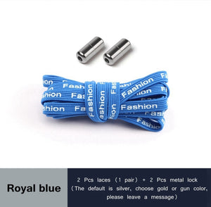 24 Colors Elastic Shoelaces Capsule Metal Suitable for All Universal Lazy Lace Man and Woman Shoes Sneakers No Tie Shoelace - 3221015 Royal blue / United States / 100cm Find Epic Store