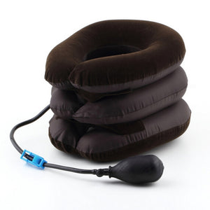 Inflatable Air Cervical Neck Traction Device Tractor Support Massage Pillow Pain Stress Relief Neck Stretcher Support Cushion - 200369157 old design brown / United States Find Epic Store