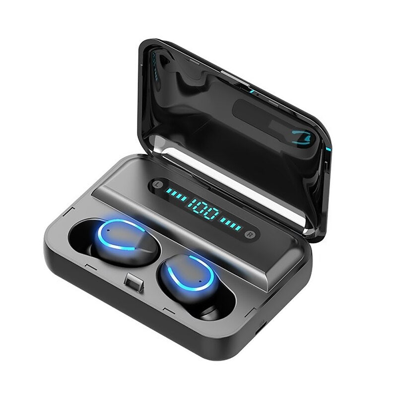 Waterproof Bluetooth 5.0 Wireless Earphones CVC 8.0 Noise Reduction Touch LED Digital Display Earbuds with 3500mAh Charging Box - 63705 Black / United States Find Epic Store