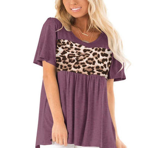 Solid Color Casual Leopard Print Dress - 200000791 Find Epic Store