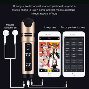 ZK50 Microphone Karaoke Phone Online Live Video Condenser Microphone Sing Recording For Mobile Phone Computer Support 6 Voice - 201387102 Find Epic Store