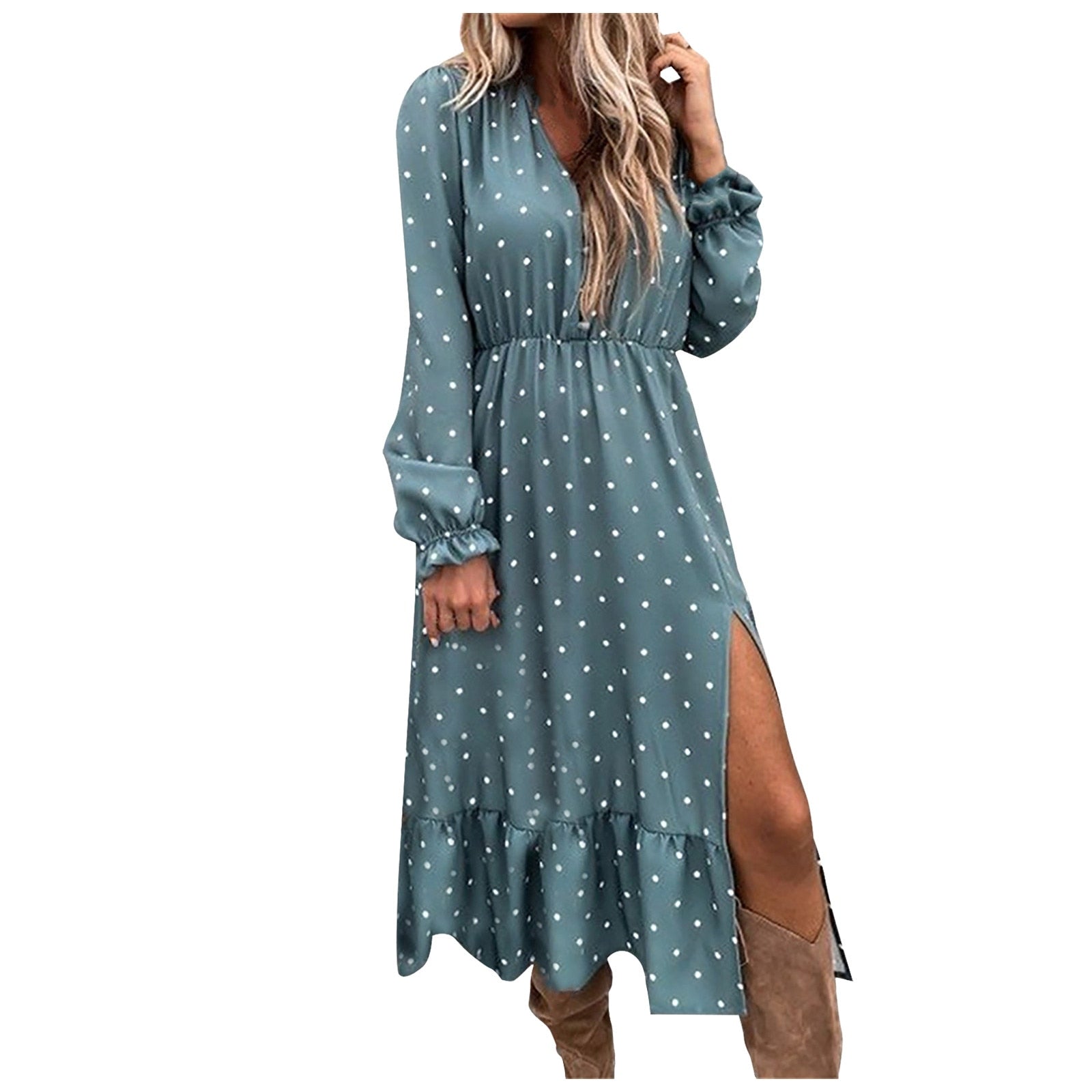 Casual dress A-line Printed Dress - 200000347 Blue / S / United States Find Epic Store