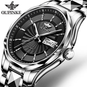 Top Brand Business Luxury Steel Waterproof Auto Mechanical Watch - 200033142 black face / United States Find Epic Store