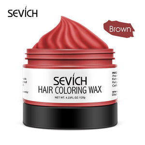 Sevich 9 Colors Unisex Hair Color Wax Temporary Hair Dye Strong Hold Disposable Pastel Dynamic Hairstyles Black Hair Color Cream - 200001173 United States / Brown Find Epic Store