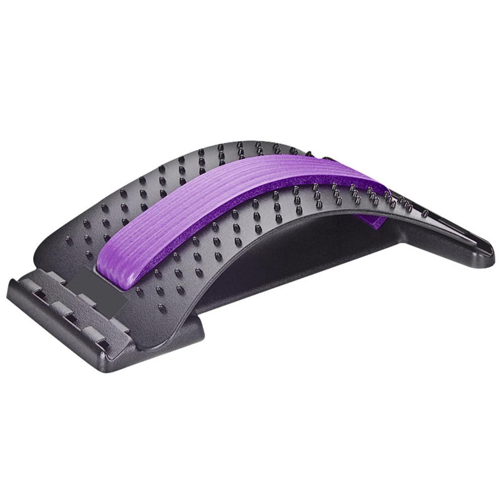 1pc Back Stretch Equipment Massager Magic Stretcher Fitness Lumbar Support Relaxation Spine Pain Relief Massageador - 200001970 purple / United States Find Epic Store